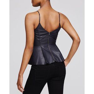 Bailey 44 Leather Top - Size 2 - Navy Blue